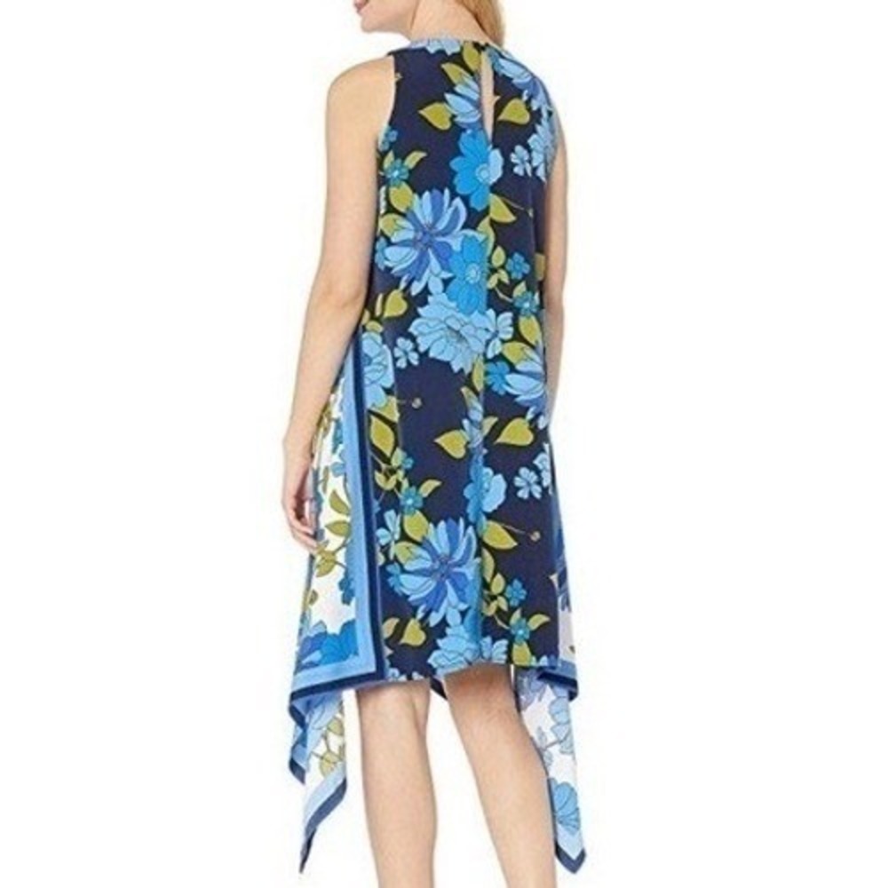Maggy London Blue Green Floral A-Line Dress NWT | Wedding Guest Day Event Size 6 - Picture 2 of 8